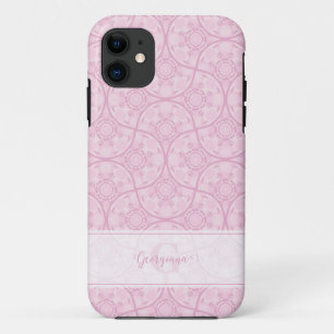 Monogrammierte Art Deco Fächer Preppy In Pink Mand Case-Mate iPhone Hülle