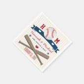 MONOGRAMMIERTE BASEBALL-BABY-SHOWER SERVIETTE (Ecke)