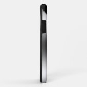 Monogrammierte Black & Metallic Silver Damasks Case-Mate iPhone Hülle (Hinten/Rechts)