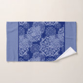 Monogrammierte Blaue Boho Moody Mandalas Badhandtuch Set (Handtuch)