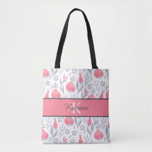 Monogrammierte Blumen-Tasche Tasche