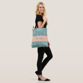 Monogrammierte Blumen-Tasche Tasche (Am Model)