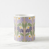 Monogrammierte Blumengestreifte Tasse – Personalis (Mittel)