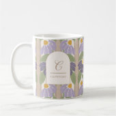 Monogrammierte Blumengestreifte Tasse – Personalis (Links)