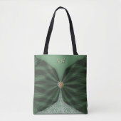 Monogrammierte botanische GreenJewel-Textil-Illusi Tasche (Vorderseite)