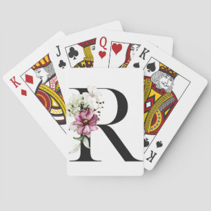 Monogrammierte Buchstabe R Poker Karten Spielkarten