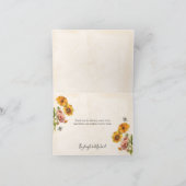 Monogrammierte Bumble Bee Dankeskarten Dankeskarte (Innenseite)