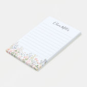 Monogrammierte Bunte Blumen Garten Florale Ausgekl Post-it Klebezettel (angewinkelt)