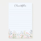 Monogrammierte Bunte Blumen Garten Florale Ausgekl Post-it Klebezettel (Vorderseite)