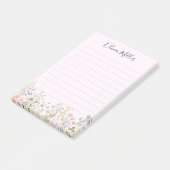 Monogrammierte Bunte Blumen Garten Florale Ausgekl Post-it Klebezettel (angewinkelt)