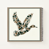 Monogrammierte Camouflage Stockente Notizblock (Rückseite)