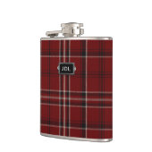 Monogrammierte Clan Lougheed Tartan Kariert Flask Flachmann (Links)