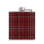 Monogrammierte Clan Lougheed Tartan Kariert Flask Flachmann (Rückseite)