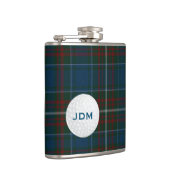 Monogrammierte Clan MacConnell Tartan Karierte Gol Flachmann (Rechts)