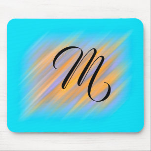 Monogrammierte Coole Streifen Mousepad