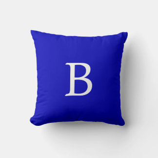 Monogrammierte einfarbige Kobaltblau Kissen