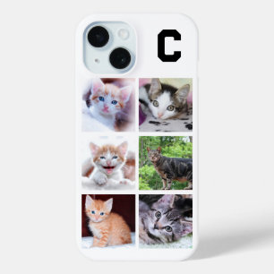 Monogrammierte Familien- und Haustier-Foto-Collage Case-Mate iPhone Hülle