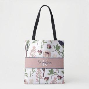 Monogrammierte Floraltasche Tasche