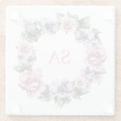 Monogrammierte Garland von Blume Glass Untersetzer (Rückseite)