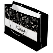 Monogrammierte Geschenktasche Große Geschenktüte (Vorderseite Schrägansicht)