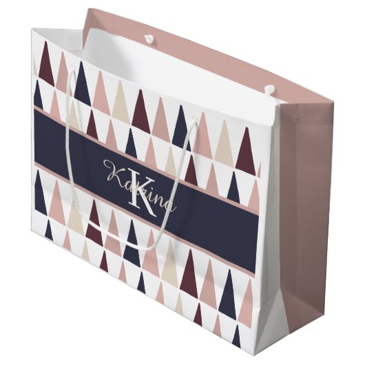 Monogrammierte Geschenktüte (Vorderseite Schrägansicht)