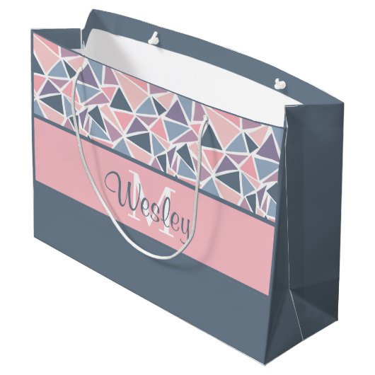 Monogrammierte Geschenktüte (Rückseite Schrägansicht)