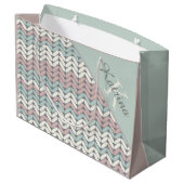 Monogrammierte Geschenktüte (Rückseite Schrägansicht)
