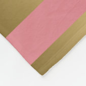 Monogrammierte goldene Streifen und rosa geometris Fleecedecke (Ecke)