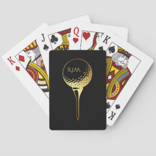 Monogrammierte Golfspielkarten Spielkarten