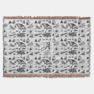 Monogrammierte GOTHISCHE KÄFER Vintage-Tinte Insek Decke