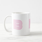 Monogrammierte Initiale Einfach Minimalistisch Mod Kaffeetasse (Links)