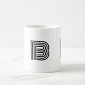 Monogrammierte Initiale Einfach Minimalistisch Mod Kaffeetasse (Mittel)