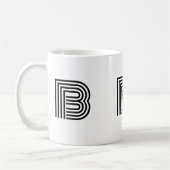 Monogrammierte Initiale Einfach Minimalistisch Mod Kaffeetasse (Links)