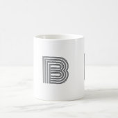 Monogrammierte Initiale Einfach Minimalistisch Mod Kaffeetasse (Mittel)
