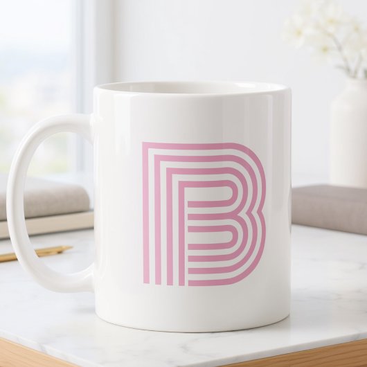 Monogrammierte Initiale Einfach Minimalistisch Mod Kaffeetasse