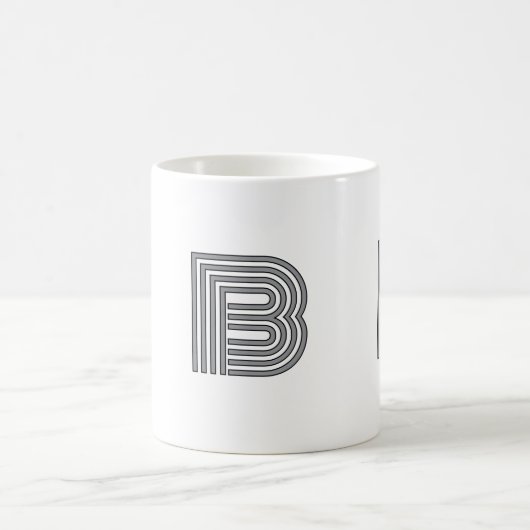 Monogrammierte Initiale Einfach Minimalistisch Mod Kaffeetasse (Mittel)