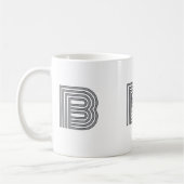 Monogrammierte Initiale Einfach Minimalistisch Mod Kaffeetasse (Links)