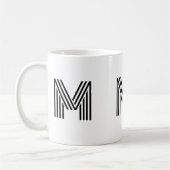 Monogrammierte Initiale Einfach Minimalistisch Mod Kaffeetasse (Links)