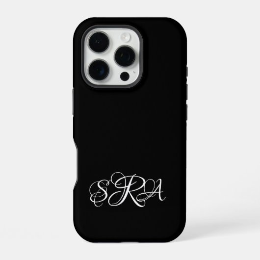 Monogrammierte iPhone 16 Pro Hülle (Rückseite)