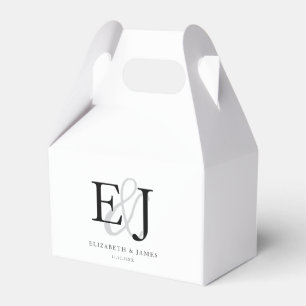 Monogrammierte klassische elegante Hochzeit  Geschenkschachtel