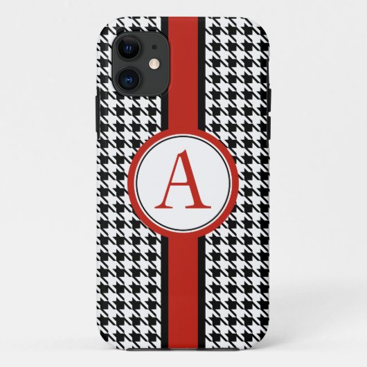Monogrammierte klassische Houndstooth-iPhone-5-Hül Case-Mate iPhone Hülle (Rückseite)