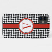 Monogrammierte klassische Houndstooth-iPhone-5-Hül Case-Mate iPhone Hülle (Rückseite (Horizontal))