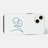 Monogrammierte klassische Schrift einfache Initial iPhone Hülle (Rückseite (Horizontal))