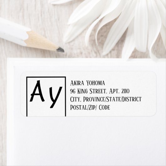 Monogrammierte Kontaktinformationen (Insitu)