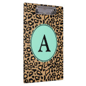 Monogrammierte Leopard-Mappe Klemmbrett (Rechts)
