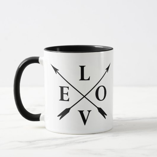 Monogrammierte Liebe Tasse (Links)