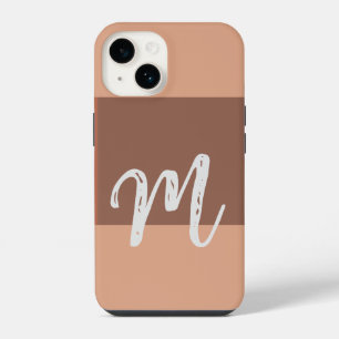 Monogrammierte moderne einfache Anfangsbuchstaben iPhone 14 Hülle