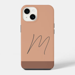 Monogrammierte moderne einfache Anfangsbuchstaben- iPhone 14 Hülle