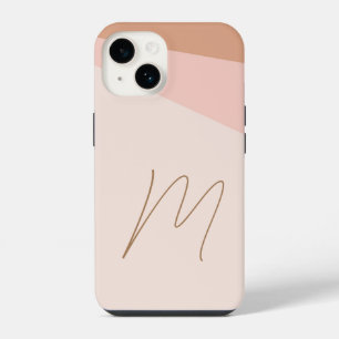 Monogrammierte moderne einfache Anfangsbuchstaben- iPhone 14 Hülle