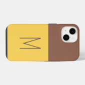Monogrammierte moderne einfache Initiale  iPhone Hülle (Rückseite (Horizontal))